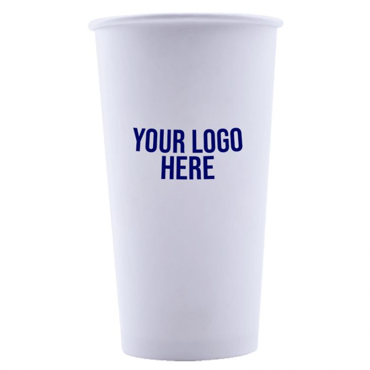 32 oz Custom White Paper Cold Cup (Tall, for beverages) main image